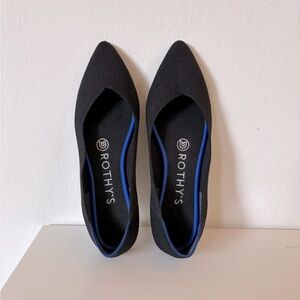 Rothy’s The Point Solid Black Slip on Flats